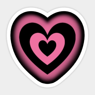 The pink heart x the black heart . Love symbol Sticker